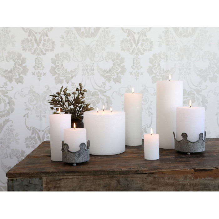 Macon Rustikt bloklys - hvid