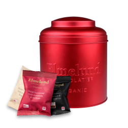 Rød tin med Flowpakket Dragée