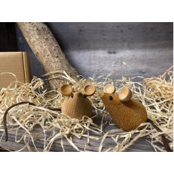 Mus i Ahorn og Tropisk Kastanje 5,5 cm.